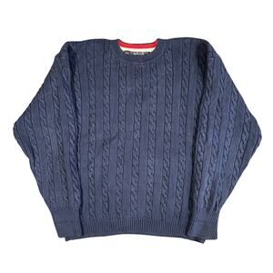 Vintage Maine New England Cable Knit Heavyweight Crewneck Sweater Mens Large